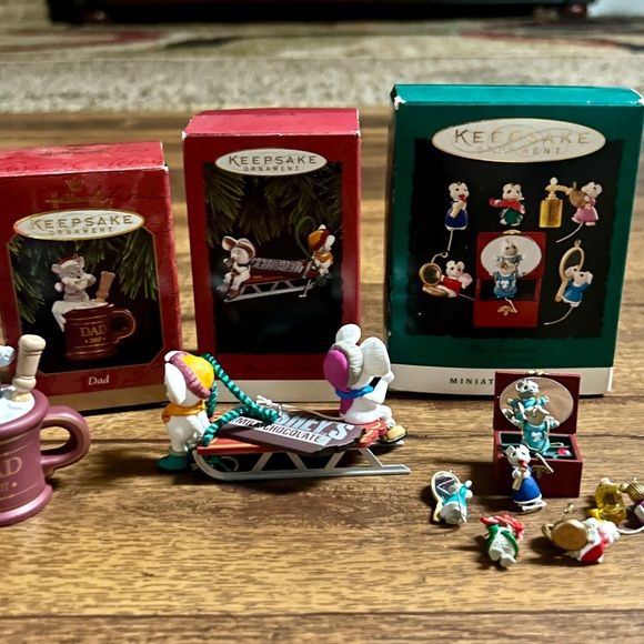 Hallmark • 3 Boxes • Tiny Mouse Treasures/ Time For A Treat/ Dad • Ornaments - Picture 3 of 16